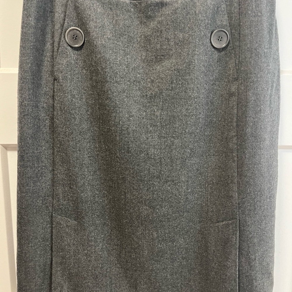 Talbots Gray Pencil Skirt Knee-Length Work